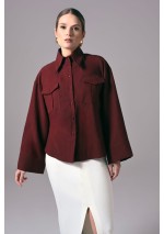 Burgundowa koszula damska do pracy Power Utility | Aleks Kaeber