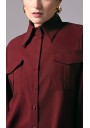 Burgundowa koszula damska do pracy Power Utility | Aleks Kaeber