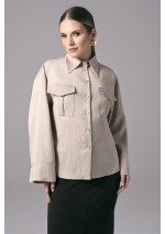 Beżowa koszula damska do pracy Power Utility | Aleks Kaeber