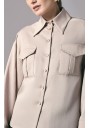Beżowa koszula damska do pracy Power Utility | Aleks Kaeber
