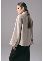 Beżowa koszula damska do pracy Power Utility | Aleks Kaeber